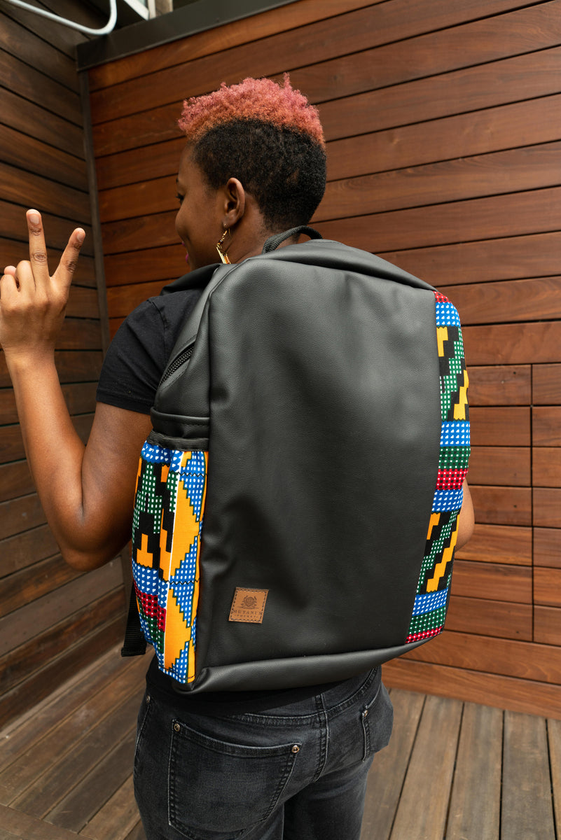 Blue and yellow backpack online